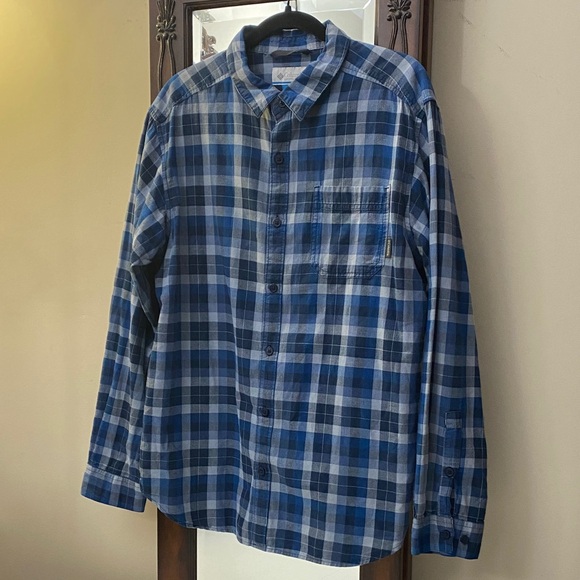 Columbia Men's Blue Plaid Shirt L - Picture 2 of 8